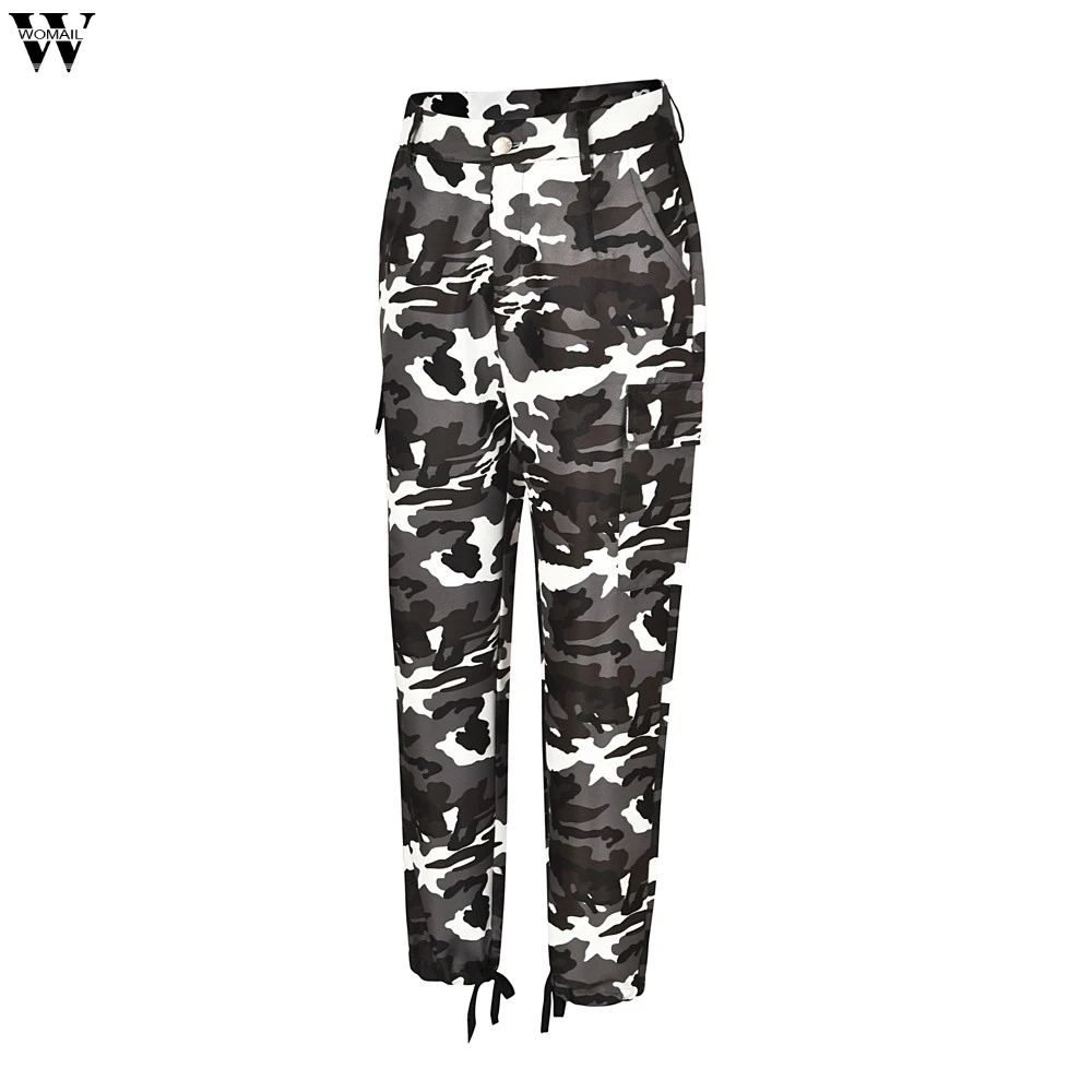 Летний стиль Модные женские камуфляжные брюки Карго повседневные штаны военные армейские боевые камуфляжные джинсы Jan22