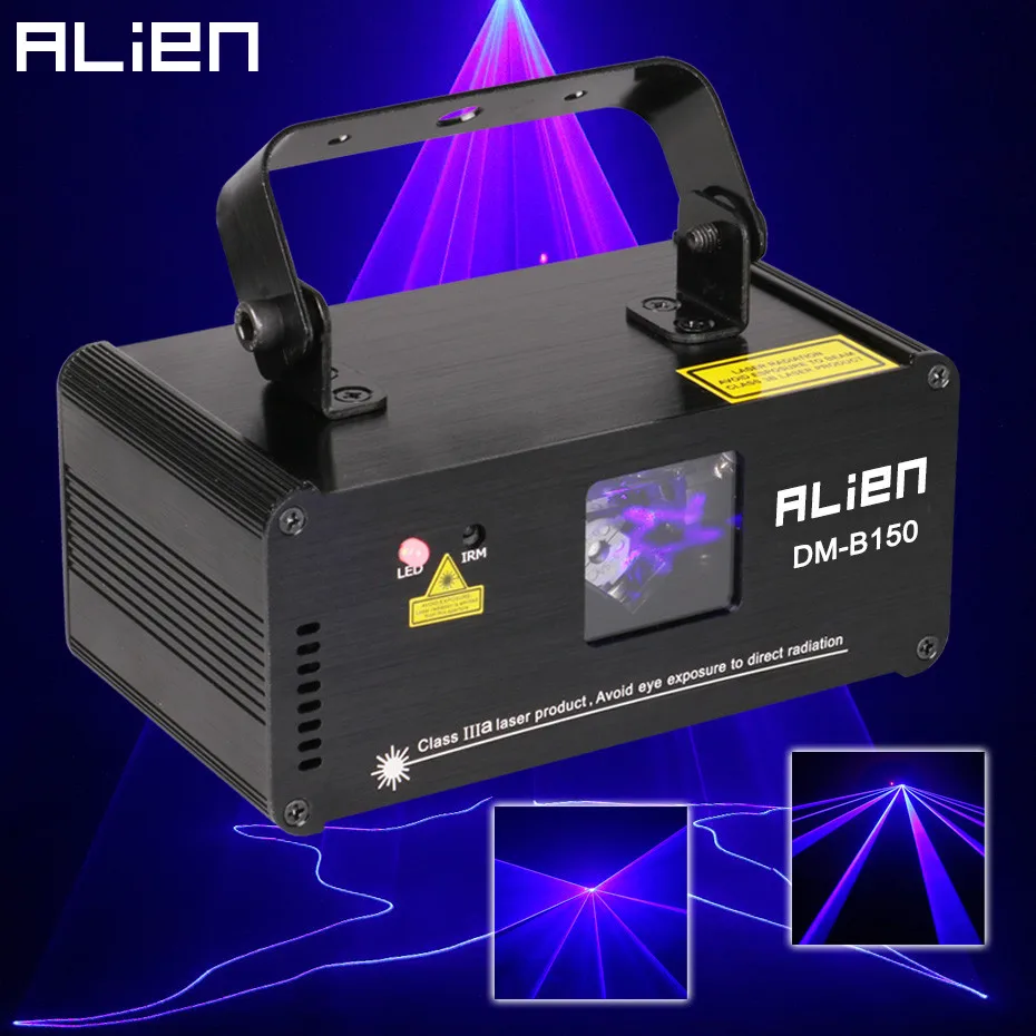 ALIEN Remote DMX512 150mw Blue Laser Scanner DJ Disco Beam Stage Lighting Effect Blue Laser Projector illumination Show Light