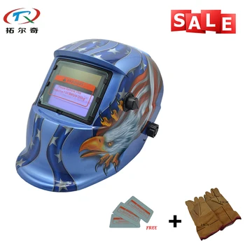 

Blue Eagle Welding Mask Soft Material MIG TIG Safety Protective Din9-13 Light Auto-Darkening Welding Helmet HD54-2200de-YG