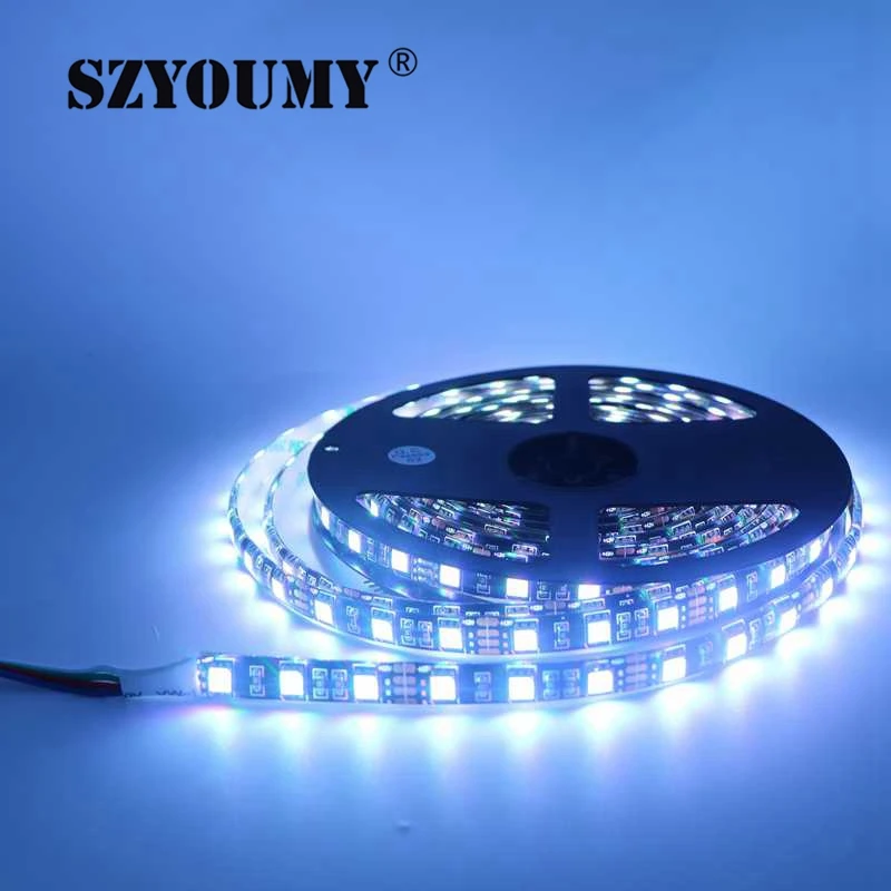 SZYOUMY 500 м/лот Светодиодная лента 5050 черная печатная плата DC12V гибкая светодиодная