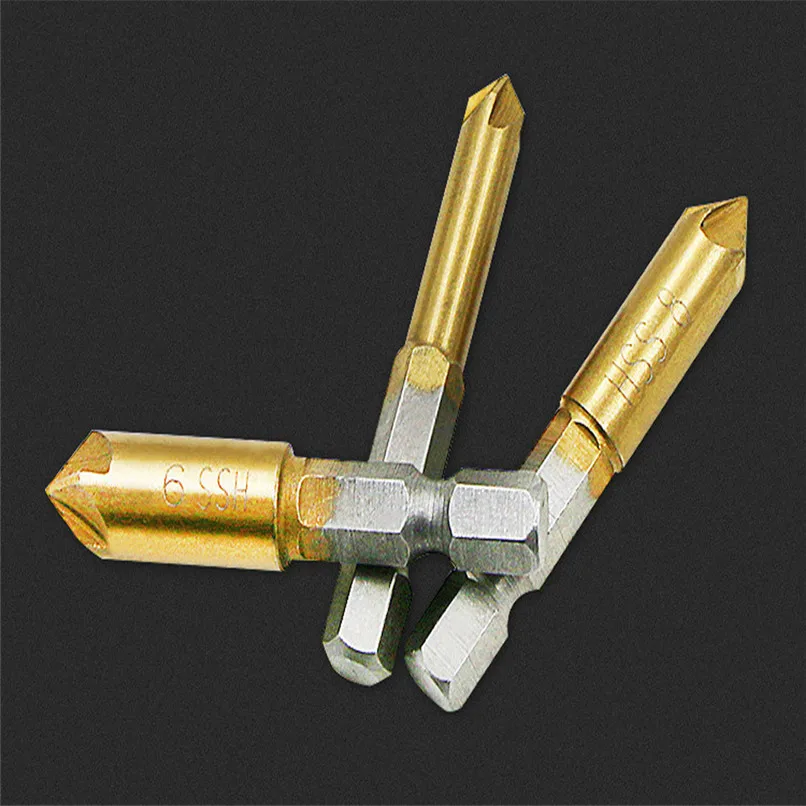 3 pcs Flute Countersink Drill Bit Set Counter 6-19mm Sink Chamfer Cutter Power tool accessories #2h15 (16)