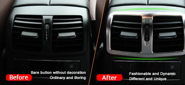 CITALL Интерьер Хромированный подлокотник коробка задний кондиционер вентиляционная крышка отделка воздуха на выходе декоративная для Mercedes Benz W212 E Класс 2013