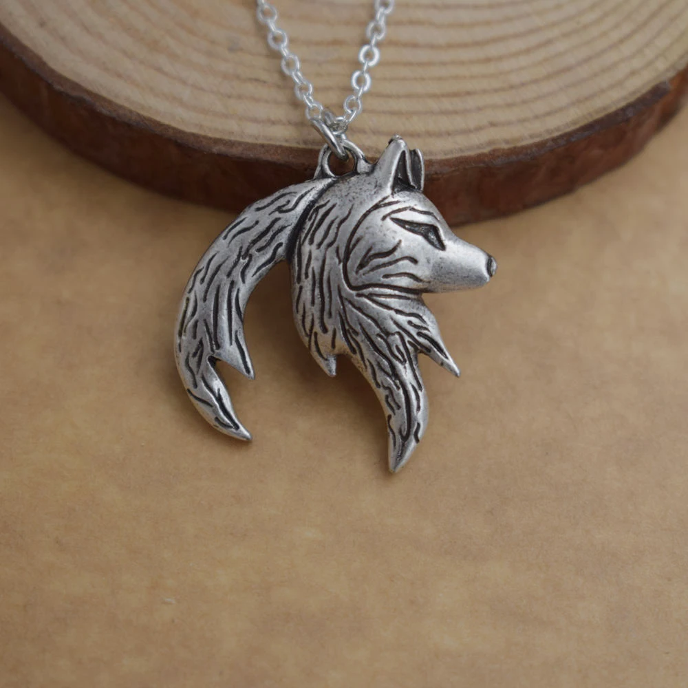 SanLan Wolf Yin Yang Necklace His and Hers Interlocking Couple wolf necklace gift