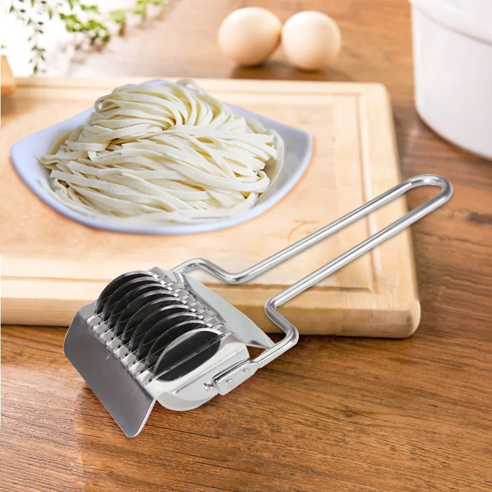 Noodle Lattice Roller Stainless Steel Dough Cutter Practical Kitchen