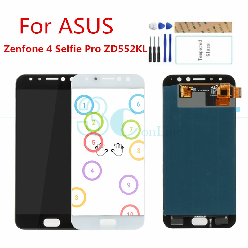 

Original Screen for Asus Zenfone 4 Selfie Pro ZD552KL LCD Display Touch Screen 5.5" Digitizer Assembly Replacement Spare Parts