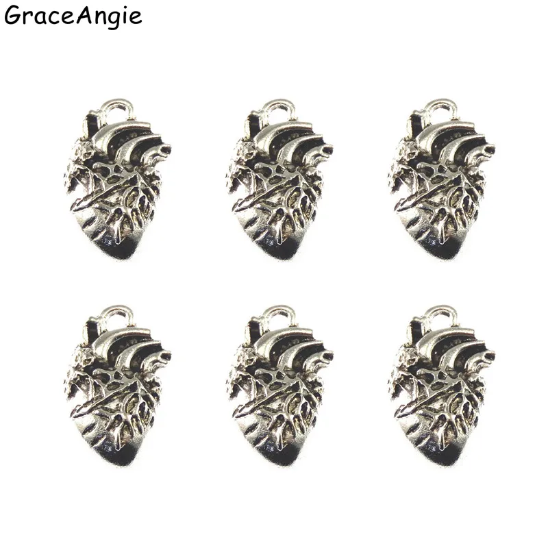 10 шт. браслет GraceAngie украшение ретро в форме сердца Подвеска Ожерелье для женщин DIY