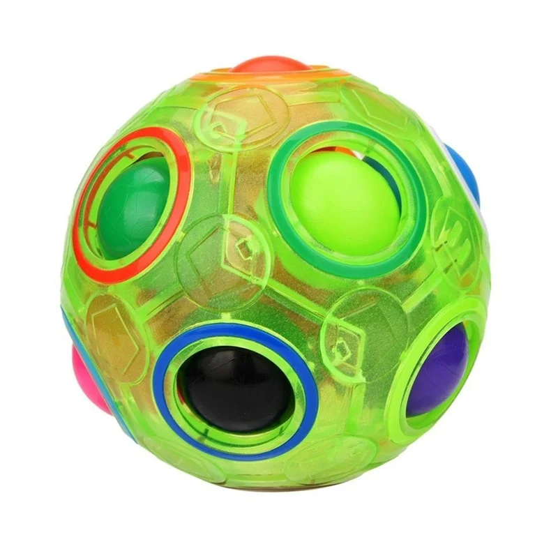 Luminous Magic Rainbow Ball Football Cube Fluorescence Hottest Decompression Finger Toy Children Adult Anti Stress Ball