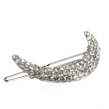 

NEW Women Crystal Moon Rhinestone Hair Clip Bang Clips Headdress Hairpin Clamps Hair Accessoreis