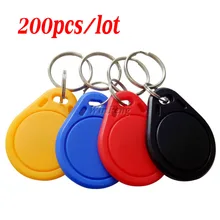 200 шт Водонепроницаемый Бесконтактный ABS RFID Брелок с радиочастотной идентификацией 13,56 МГц Ключ бирка для замка двери отеля