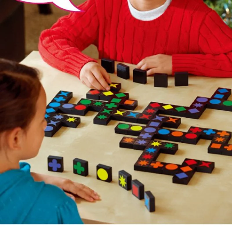 

Qwirkle Board Game 108 pcs/set Wood Chess Game ,English Version Educational Toy For Kids/Family Board Games