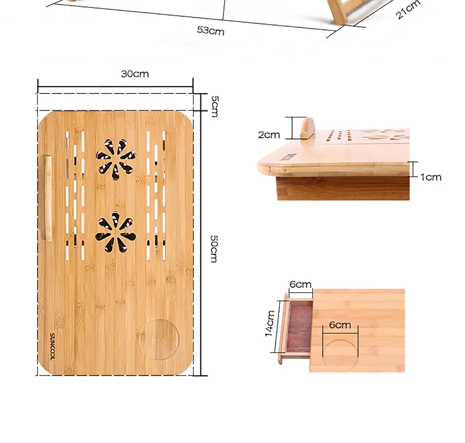Портативный складной Бамбуковый стол для ноутбука, диван-кровать, Офисная подставка для ноутбука, стол с вентилятором, кровать, стол для компьютера, ноутбука, книг
