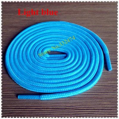 Light Blue Полиэстер туфли в горошек кружево 90 см синий белый розовый круглый шнурки веревка кружева для беговой обуви - Цвет: Light Blue