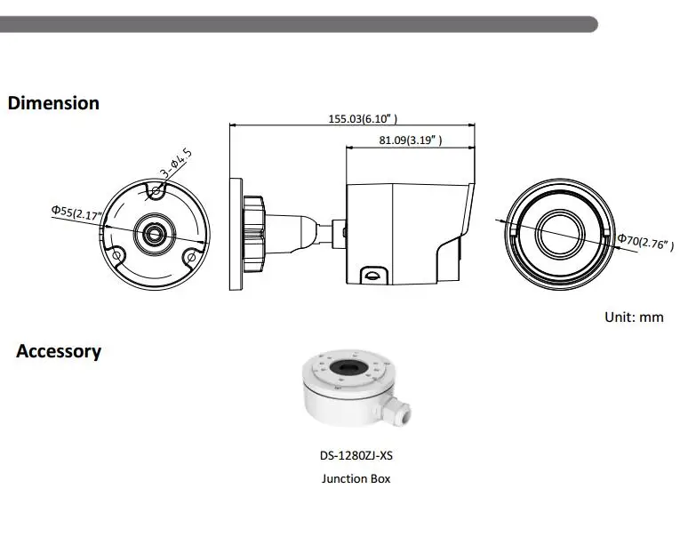 HIKVISION бесплатная доставка IP камера 5 Мп ИК фиксированная сетевая цилиндрическая