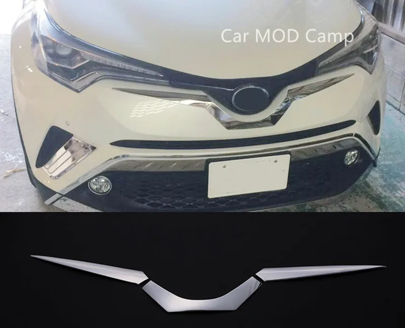 

For Toyota C-HR 2016 2017 Stainless Steel Front Center Grille Grid Cover Decorative Trim 3pcs Car Styling Accessories!