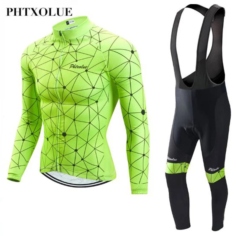 

Phtxolue Pro Cycling Jersey Set Long Sleeve Mountain Bike Clothes Wear Maillot Ropa Ciclismo Racing Bicycle Cycling Clothing