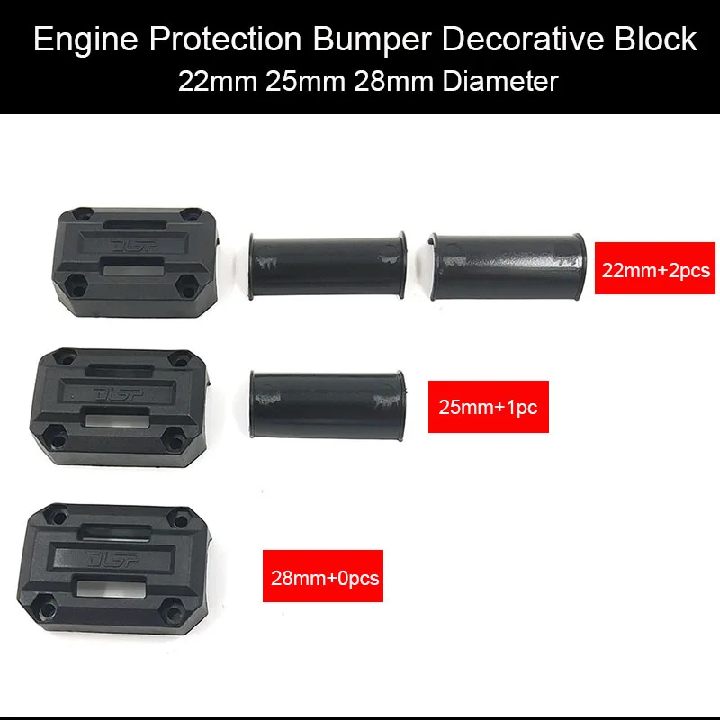 Modified for BMW KTM Suzuki Triumph Honda 22 25 28 mm Motorcycle Bumper Engine Protective Guard Crash Bar Decorative Block (10)