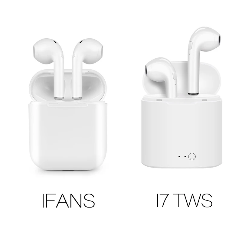 IFANS Bluetooth мини двойные наушники i7 TWS Беспроводные с микрофоном для IPhone 8 7 Plus