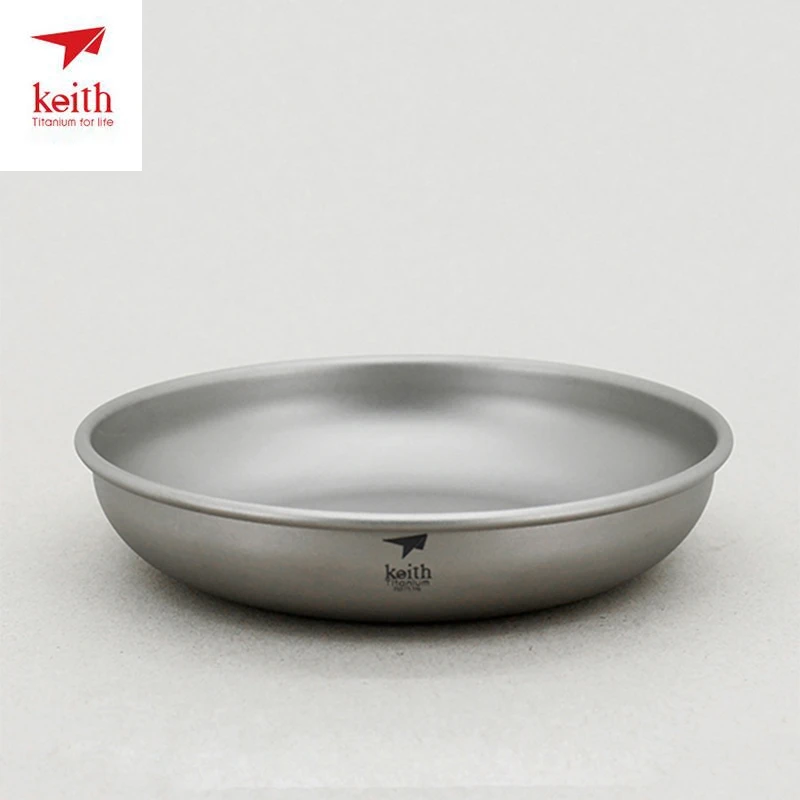 250ml Keith Titanium Plate Titanium Dish Dinner Plate Steamed Dish Flat