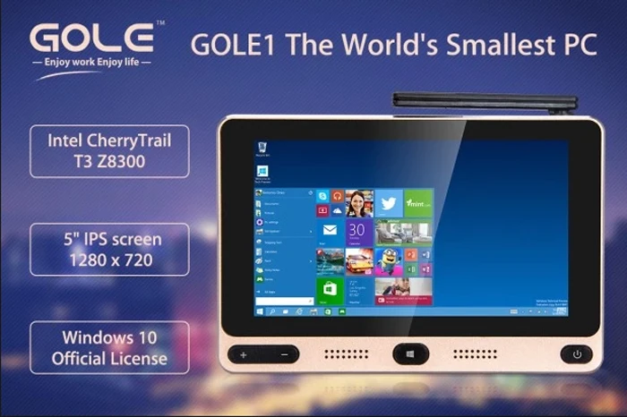 GOLE GOLE1 5 inch 720x1280 Pixels Mini PC Intel Cherry Trail Z8300 Quad-core Windows 10/Android 5.1 2.4GHz/5GHz WiFi 4K Box