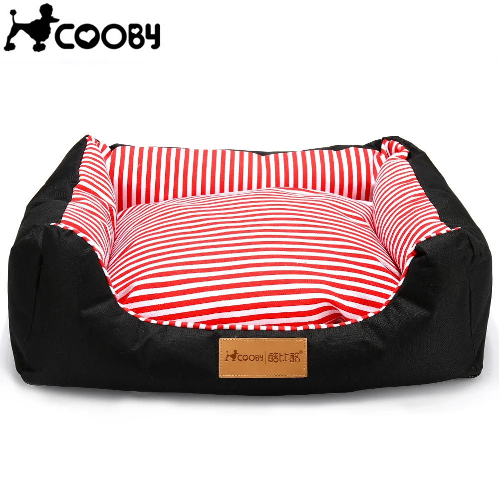 

[COOBY] Plus Size And Plus Thick Pet Dog Beds House Sofa With Colored Stripes For Puppy Cat Mat Kennel Home Dog Products COO032