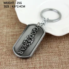 Хэллоуин Горячая игра Бог войны 3 брелок Новое поступление собачья табличка Подвеска металлический брелок двойная сторона брелок для мужчин Подарочная бутафория