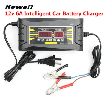 

KOWELL New Car Battery Charger 12v Intelligent 6A Automatic Smart Fast Battery Charger LCD Display Souer Charger for Car Battery