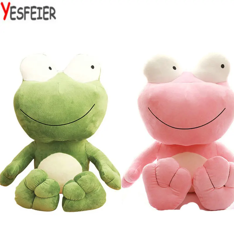 

70cm big eyes frog plush toys baby pillow green/pink frog cloth doll birthday gift Children drop shipping Children's day gift