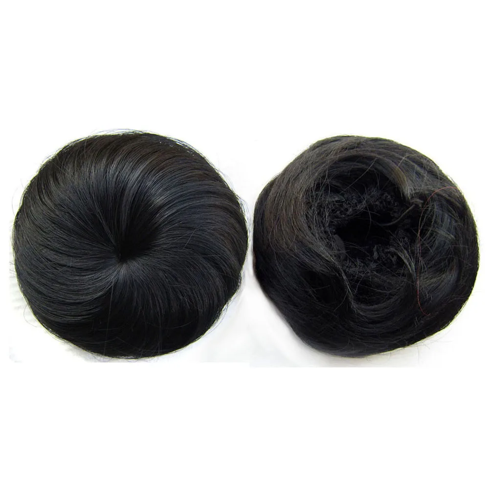 

TOPREETY Heat Resistant Synthetic Hair 30gr Curly Chignon Drawstring Rubber Band Updo Donut Hair Extension Q3