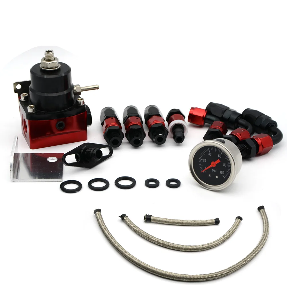 Aluminum Racing Auto Fuel Pressure Regulator Kits Full Kit Fuel