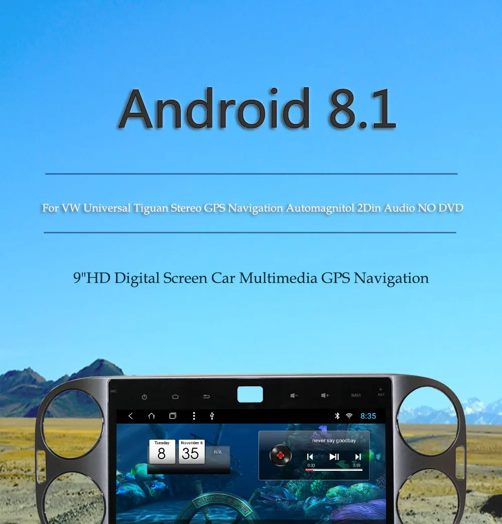 Roadlover Android 8,1 автомобильный ПК головное устройство радио плеер для VW универсальный Tiguan Стерео gps навигация Automagnitol 2Din Аудио без DVD