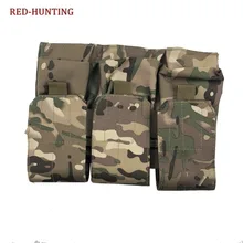 Тактический MOLLE тройной подсумок быстро AK AR M4 FAMAS Mag военная сумка для пейнтбола СТРАЙКБОЛ МУЛЬТИКАМ B