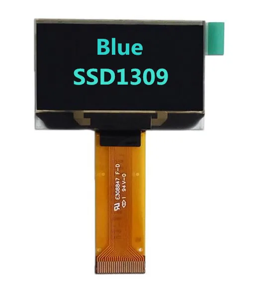 1,54 дюймовый PM OLED модуль IIC igc интерфейс 12864 экран дисплея Белый Синий Желтый цвет SSD1309 SPD0301 Драйвер IC - Цвет: blue OLED SSD1309