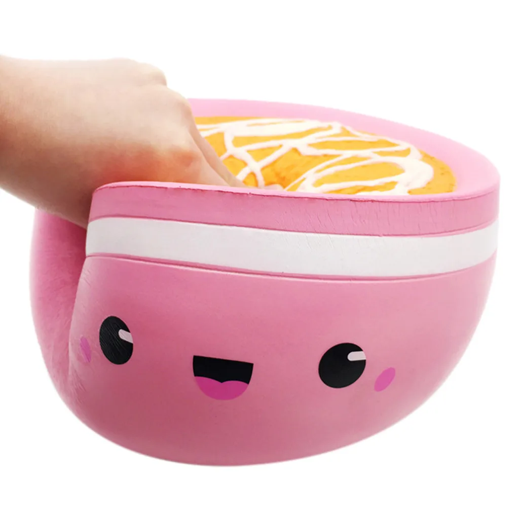 Расслабляющая игрушка мягкое Jumbo розовый рисовая чаша снятие стресса Ароматические супер медленно поднимающиеся дети сжимаемые игрушки мягкое ароматизированное
