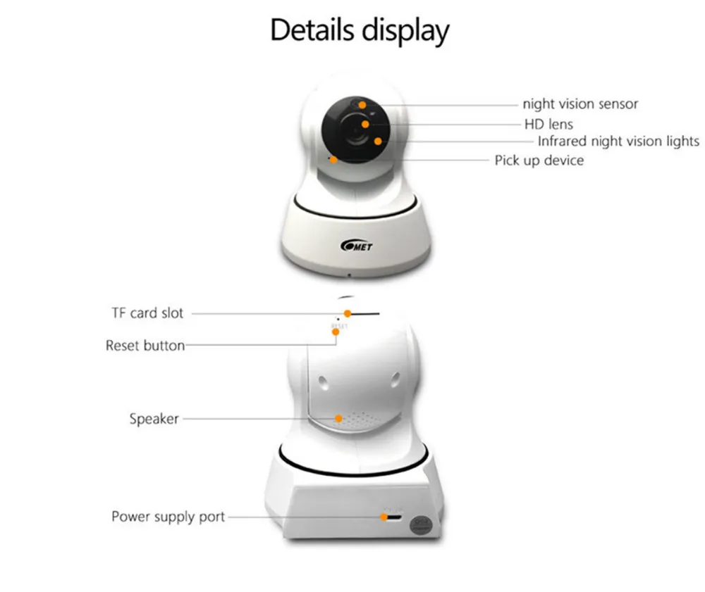 OMET1080P Беспроводная ip-камера Wi-Fi охранная Камера видеонаблюдения домашняя сигнализация видеонаблюдение onvif-камера Крытый PTZ Камара детский