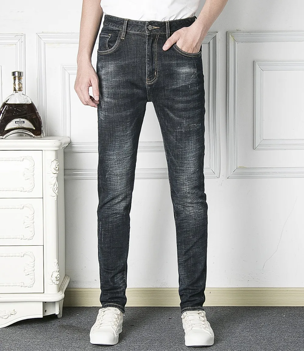 Autumn winter boutique middle aged young men xiujian with jeans and