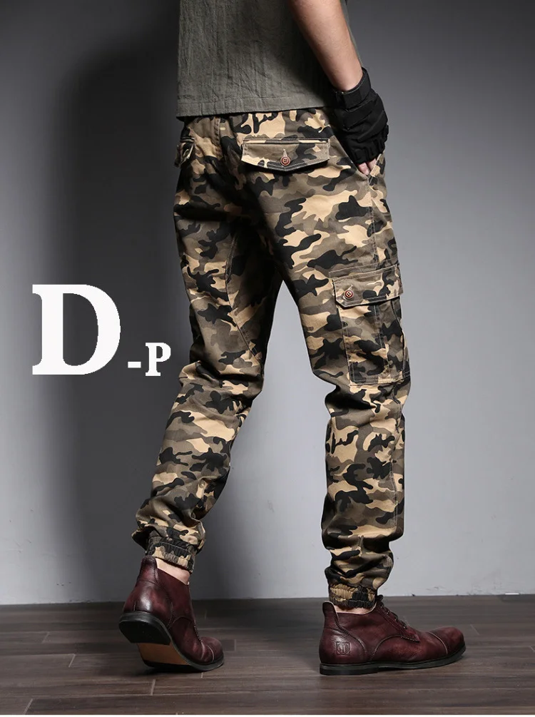 S-7XL 2019 Для мужчин с Jogger осень карандашный гаремный брюки мужские Камуфлированные штаны, милитари брюки свободные удобные брюки Камо бегунов