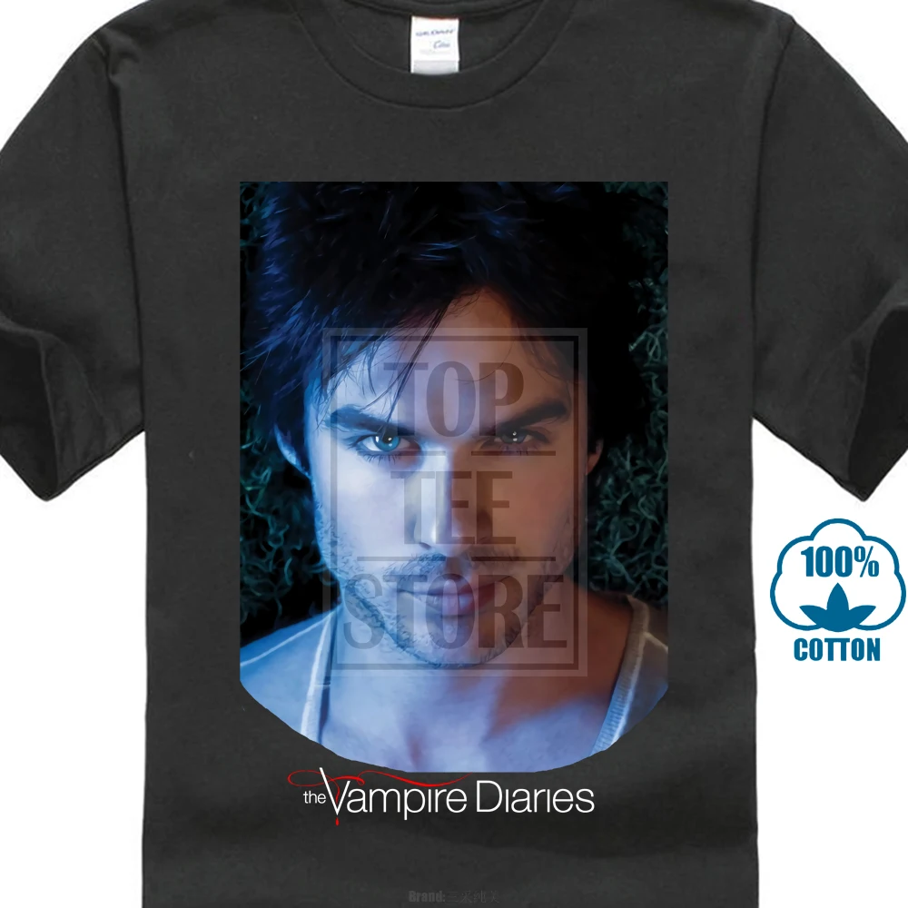 

The Vampire Diaries Damon Photo Licensed Adult T Shirt