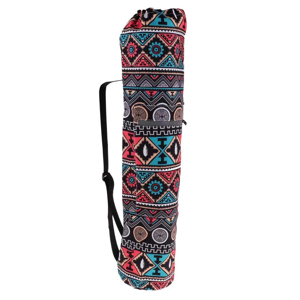 Yoga Pilates Mat Bag Carrier Exercise Workout Pad Drawstring Bag Backpack Sports Knapsack Fitness Dance Gymnastics Mat Case