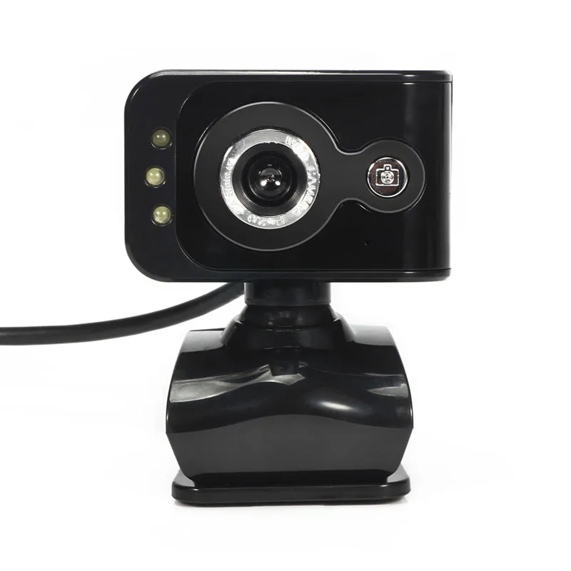 

360 Degree 20MP 3 LED HD Camera USB 2.0 PC Webcam Camera w Microphone MIC Night Vision for Computer PC Laptop MSN