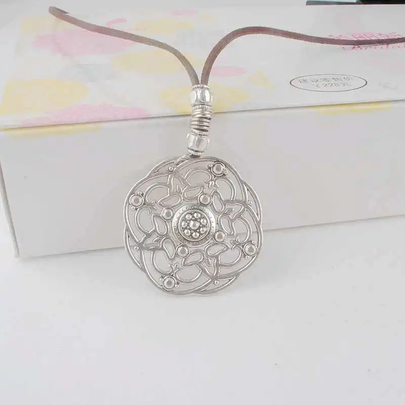 Женское колье с подвеской из сплава винтажное ожерелье кожи|leather necklace|necklace