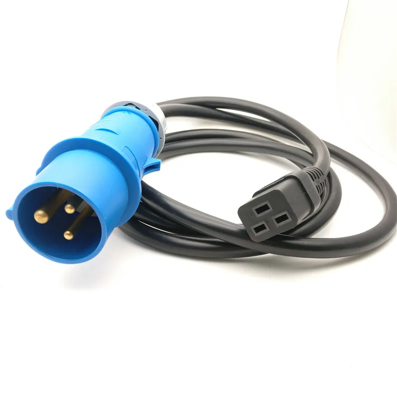 High quality 2M Blue IEC309 16A/32A to IEC 320 C19 FOR UPS/PDU Power