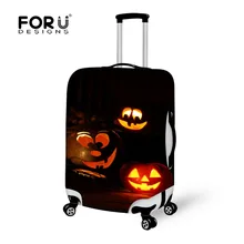 FORUDESIGNS чехол с рисунком тыквы в ночь на Хэллоуин, чехол для чемодана 18-28 дюймов, чехол для багажа для путешествий