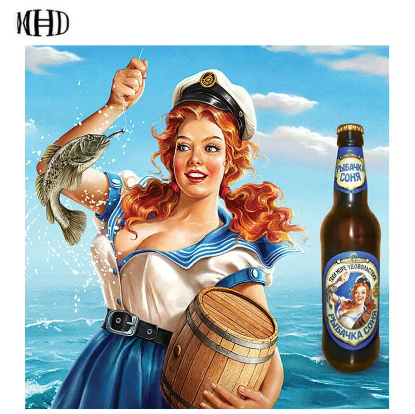 

New Arrival Full Square & Round 3D Diamond Painting Sexy Woman Fishing Mosaic Crystal 5D Cross Stitch Diamond Embroidery DIY