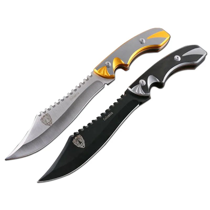 

DuoClang Outdoor Self-Defense Tactical Fixed Blade Knife 5Cr13Mov Steel Blade Jungle Hunting Knives Nylon Case