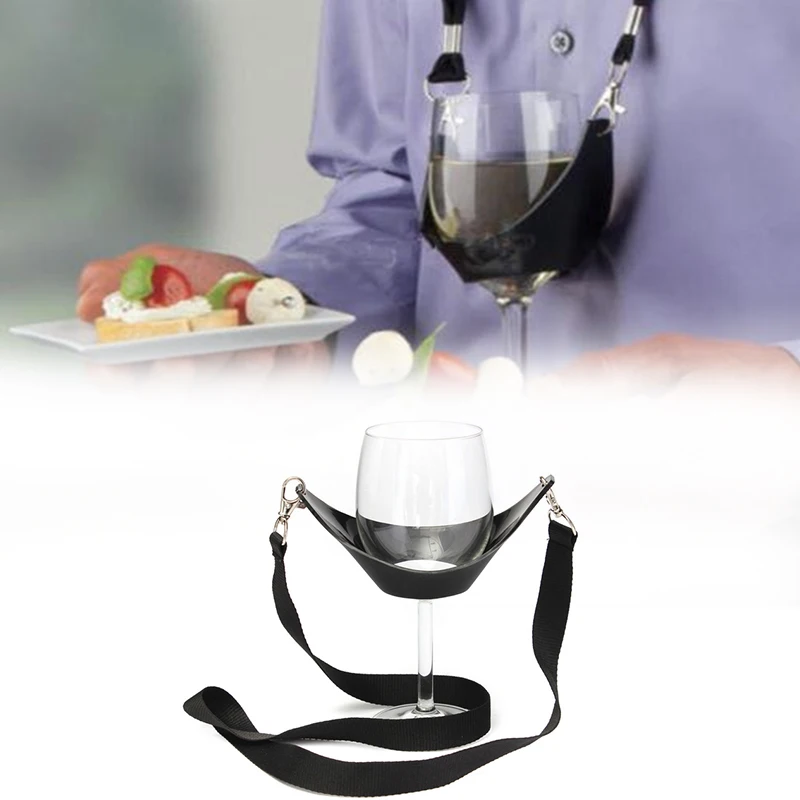 

1pcs Portable Anti Drop MUM Wine Yoke Lanyard Glass Holder Support Straps Party Wine Cup Hanging Holder For Mothers Day Present