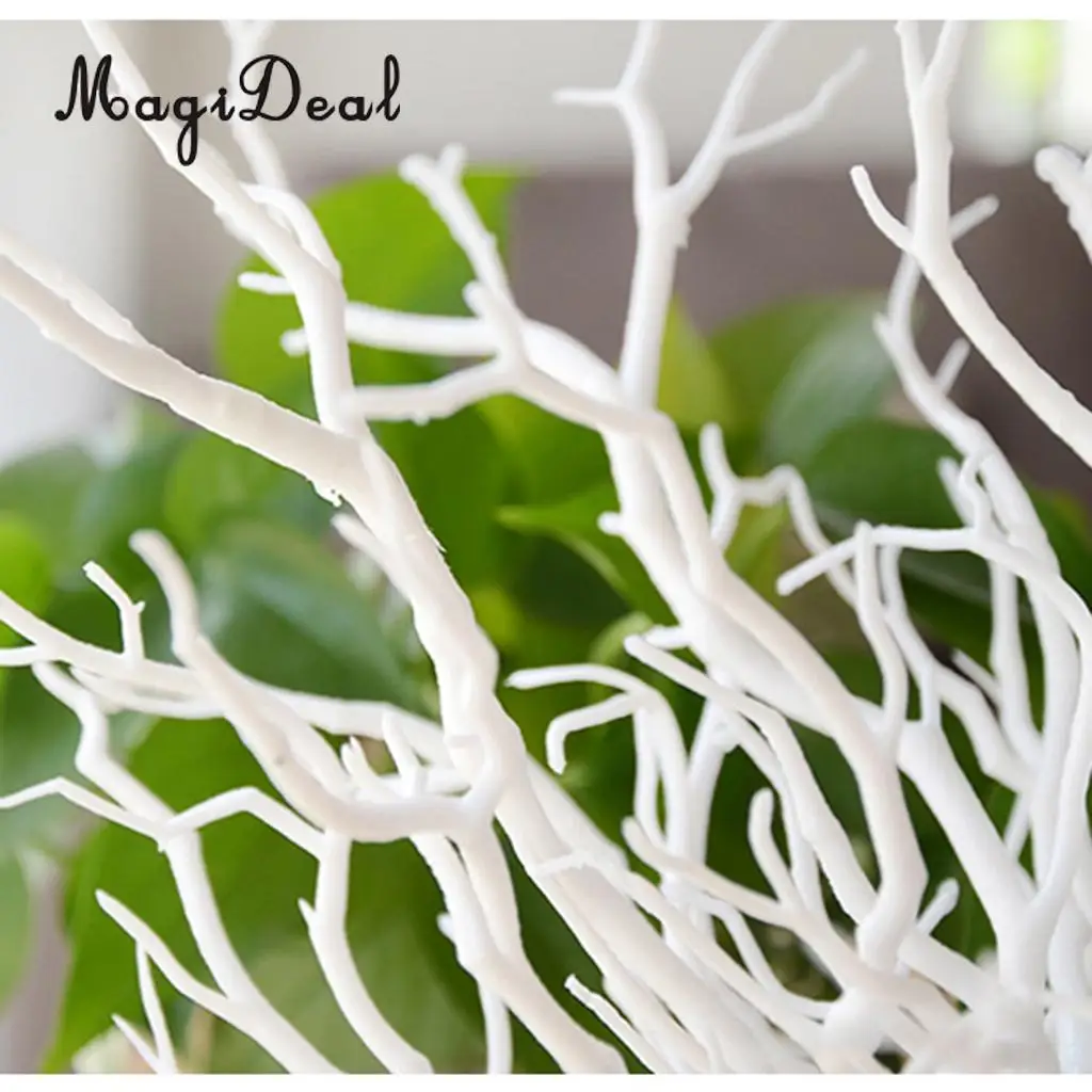 PACK 2PCS Modern Art Decor Dried Tree Branches Plastic Plant Twig for Home Garden Floral Decor