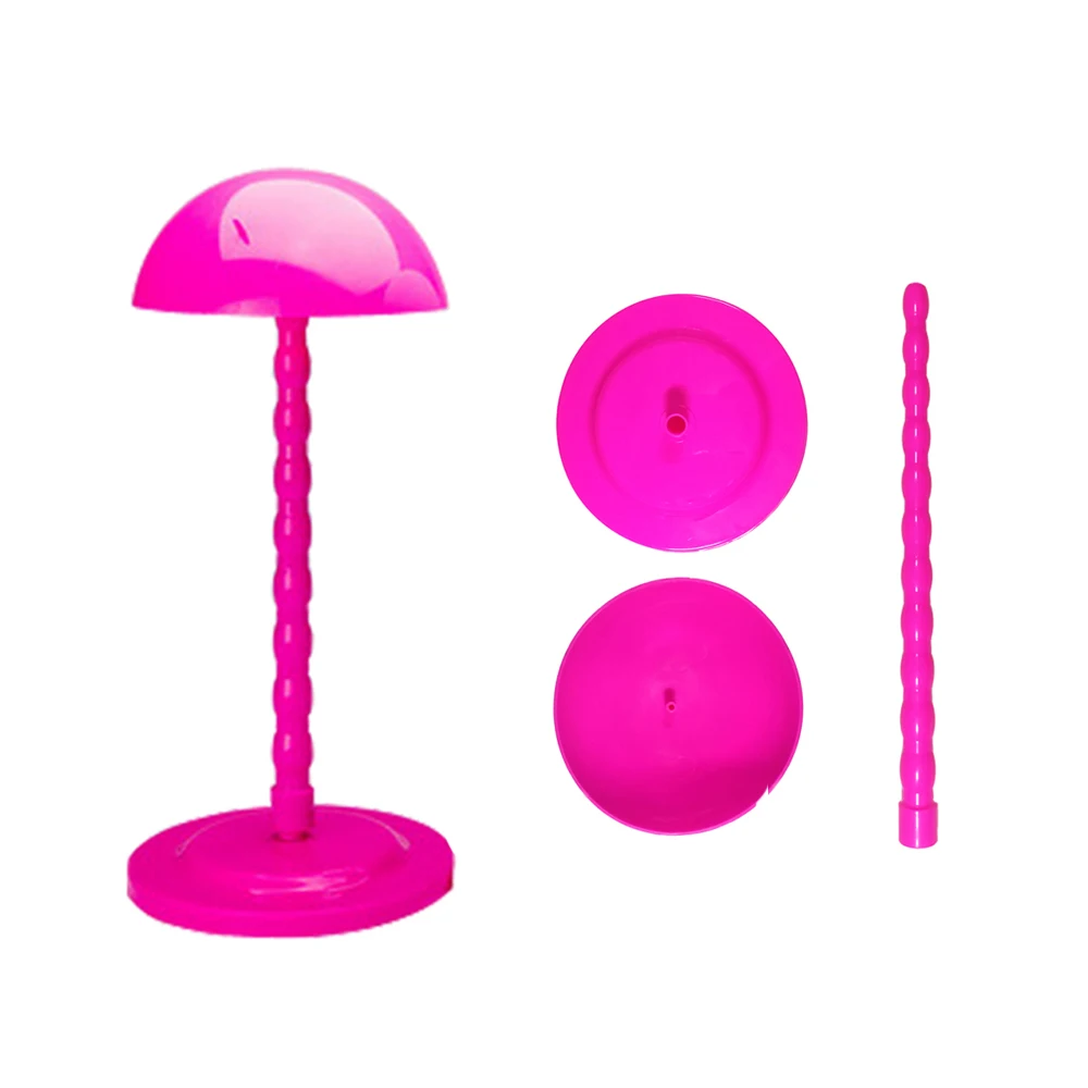 Wig Stand Mushroom Top Plastic Folding Stable Durable Hair Portable Head Hat Cap Display Holder Tools For Styling Wigs Toupee wig stand wig stand holder wig storage stand wig supplies