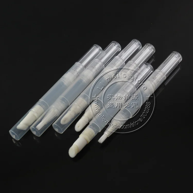 125pcs/lot 2.0ml twist up Lip gloss pen dispenser with different brush