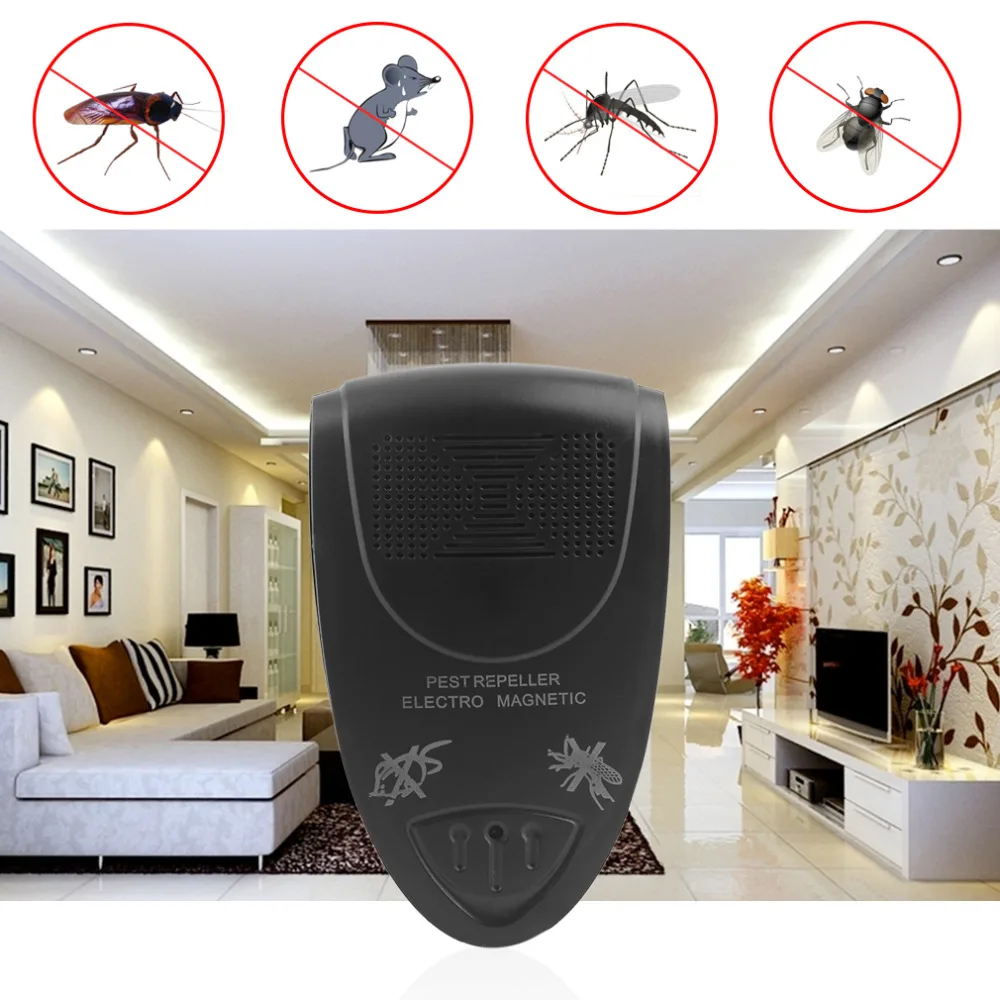 

Electronic Ultrasonic Pest Repeller Mosquito Insect Killer EU Plug Rat Mouse Repellent Rodent Control Indoor Cockroach Killer
