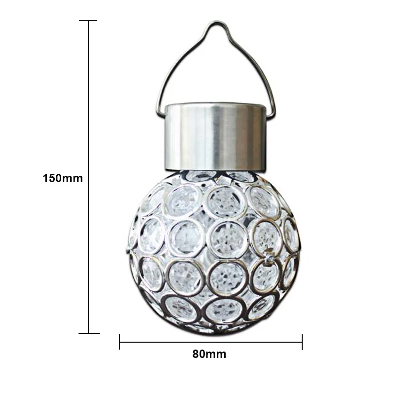 

Hollow Garden Solar Light Multicolor Change Auto Light Sensor Handblown with Solar Panel Weather-Resistant Outdoor Solar Lamp